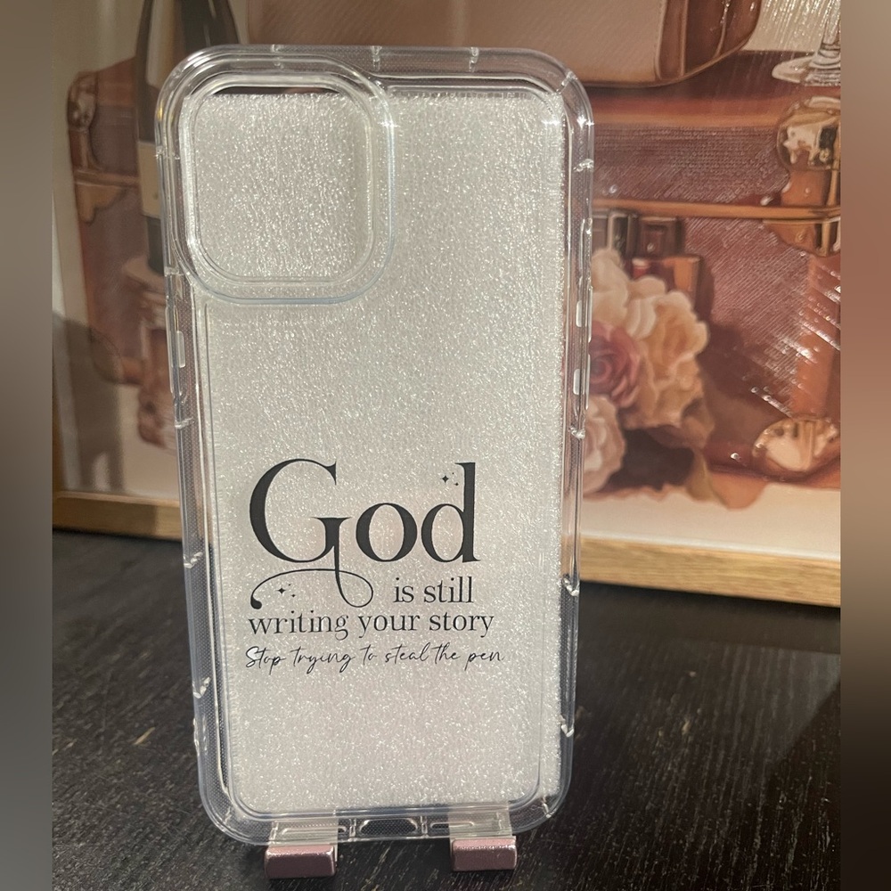 Clear Phone Case with Inspirational Quote